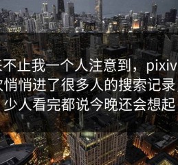 原来不止我一个人注意到，pixiv插画这次悄悄进了很多人的搜索记录，不少人看完都说今晚还会想起