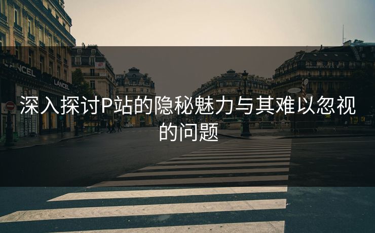 深入探讨P站的隐秘魅力与其难以忽视的问题-第1张图片-p站自媒体 | p站网页版内容站