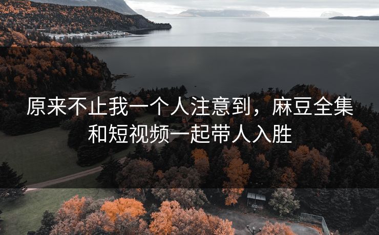 原来不止我一个人注意到，麻豆全集和短视频一起带人入胜-第1张图片-p站自媒体 | p站网页版内容站