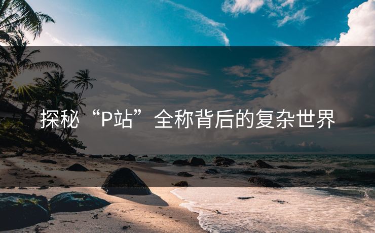探秘“P站”全称背后的复杂世界-第1张图片-p站自媒体 | p站网页版内容站